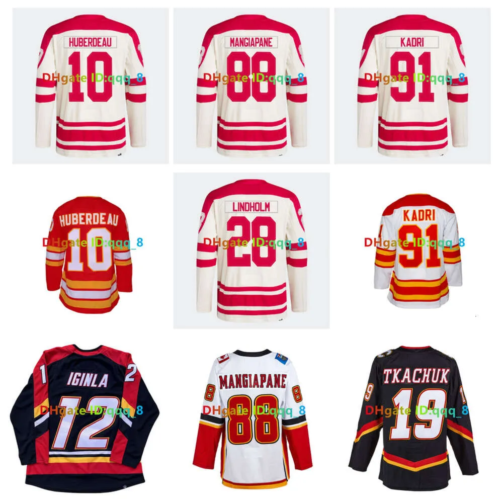 Джонатан Юбердо Heritage Classic Hockey Jersey Flames Nazem Kadri Элиас Линдхольм Jarome Iginla Mangiapane Dillon Dube Markstrom Rasmus редкая