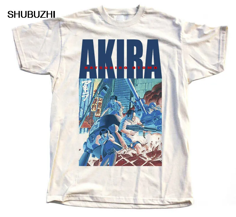 Mens Tshirts Akira 1988 Natural Tshirt V7 Manga Kotomo Tokyo 100% Cotton Mane Brand Teeshirt Men Summer Cotton T Shirt 230422