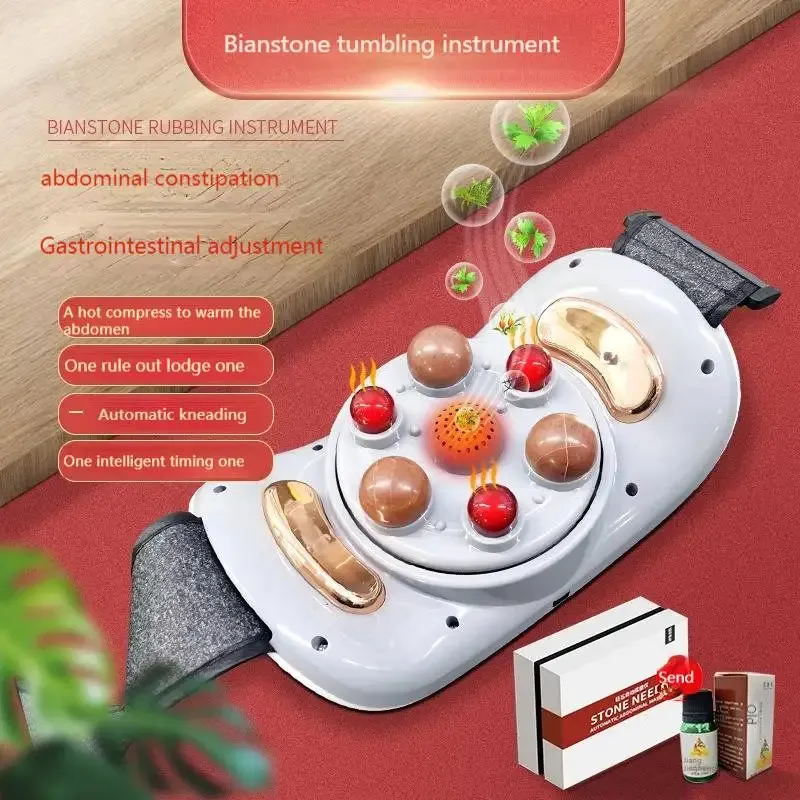 Ganzkörpermassagegerät Bian Stone Reiben Bauchinstrument Bauch Elektrische Moxibustion Therapie Kompresse Massagegürtel Automatischer Bauch 231121