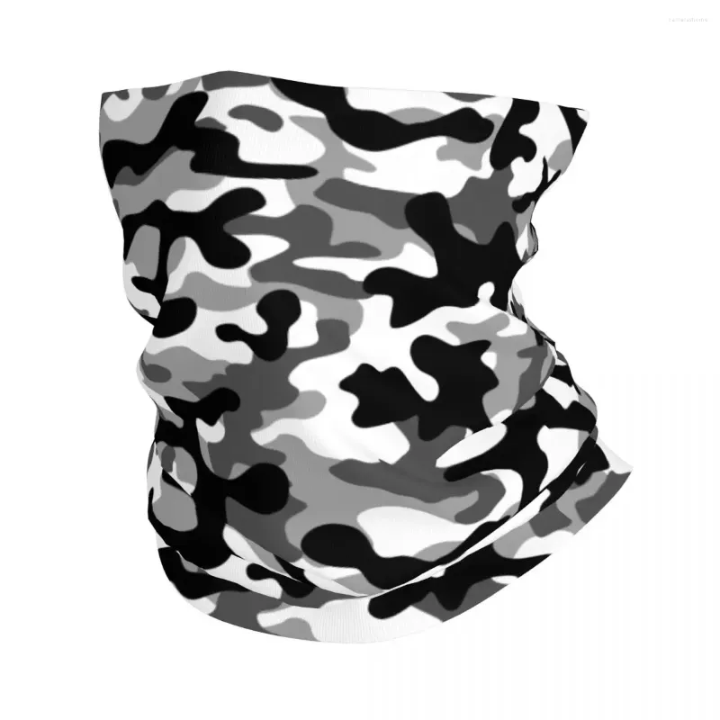 Sciarpe Mimetiche Militari Bandana Ghetta per il collo Stampata Passamontagna in bianco e nero Sciarpa magica Fascia per capelli Escursionismo Unisex Adulto Traspirante