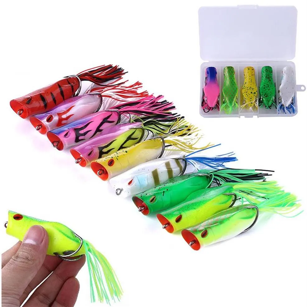 Gummi ray groda popper bete 14g 7 cm toppvatten fiske livtro groda ihåliga kropp mjuka betar svartfisk konstgjord lure251v