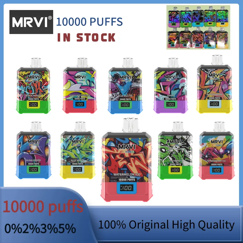 Navio livre Original MRVI COMING Puff 10000 Bang box 12000 puff Caneta vape descartável puff 12k vape bang vape 19ml cartuchos pré-carregados pod 650mah vape desechable