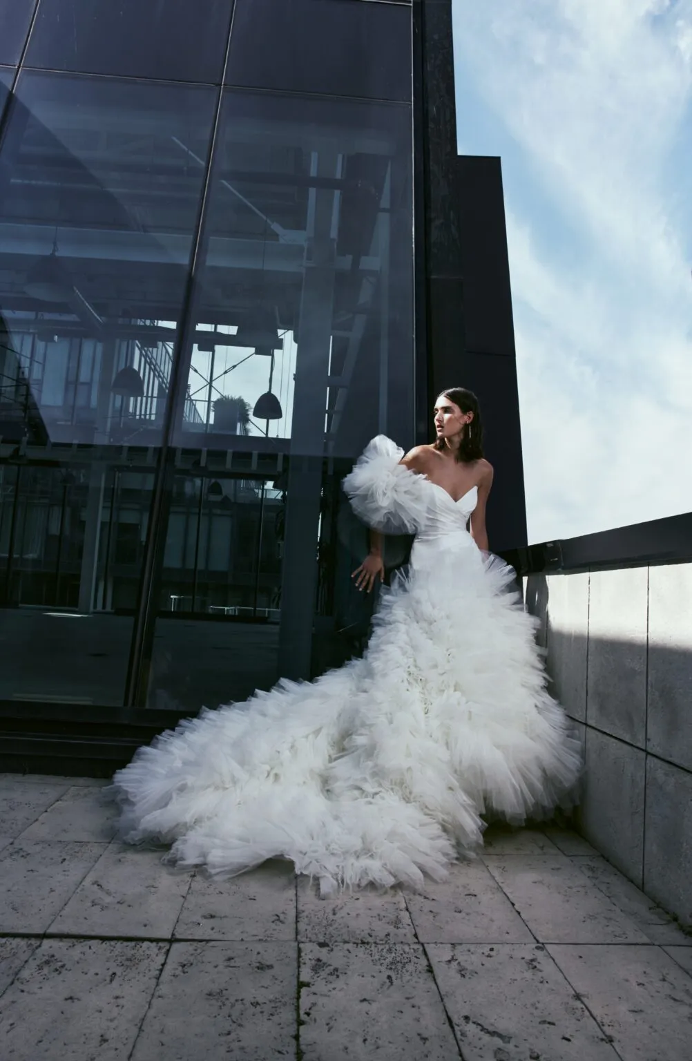 chinese dress ladies Strapless Long Lace Wedding Dress with Mermaid Skirt– PromGirl main image 1