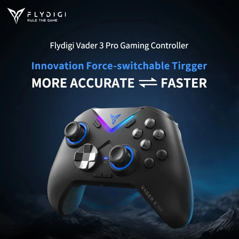 Gamecontrollers Joysticks Flydigi VADER3VADER 3 Pro Gamehandvat Force Feedback Zesassige RGB Gamingcontroller aanpassen Multi-ondersteuning PCNSMobileTV 231122