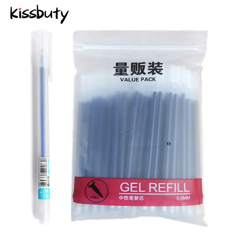 RECILLS 1100PCS /SET Gel Pen Office Signature Rod para Handle Red Blue Black Ink School Stationery Supplies 230422