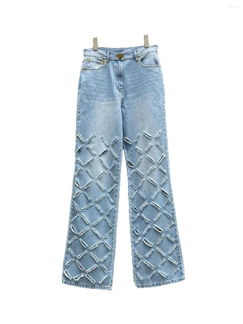 Jeans tricolores pour femmes, mode décontractée, personnalité, beau, confortable, polyvalent, automne 2024, 1111