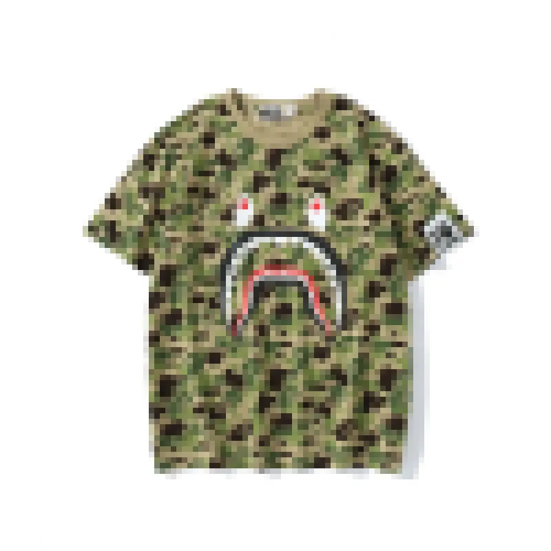 A Swimming Ape New Teenage Shark Sliver Camo T-shirt vert et blanc