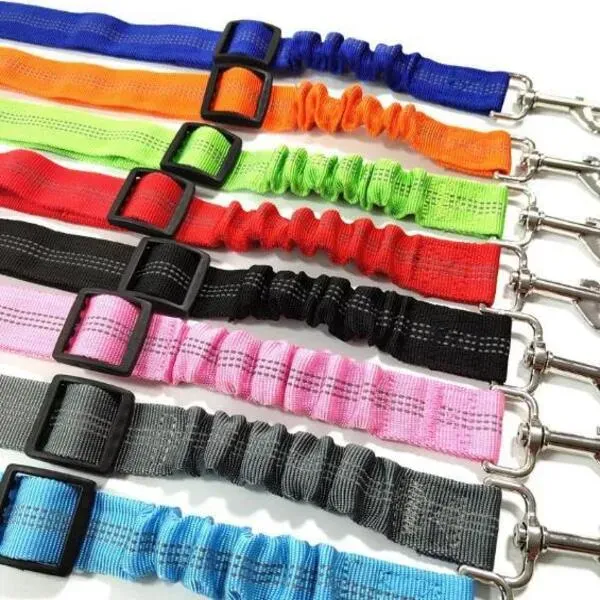 Pet Dog Supplies Leashes Safety Vehicle Car Seat Belt Elastic Reflective Dogs Seatbelt Harness Lead Leash Clip Levert