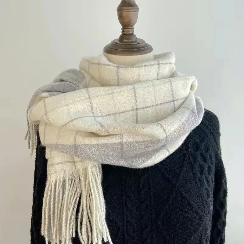 Scarves Fashion winter plaid scarf female autumn and everything British classic imitation cashmere sha 231121
