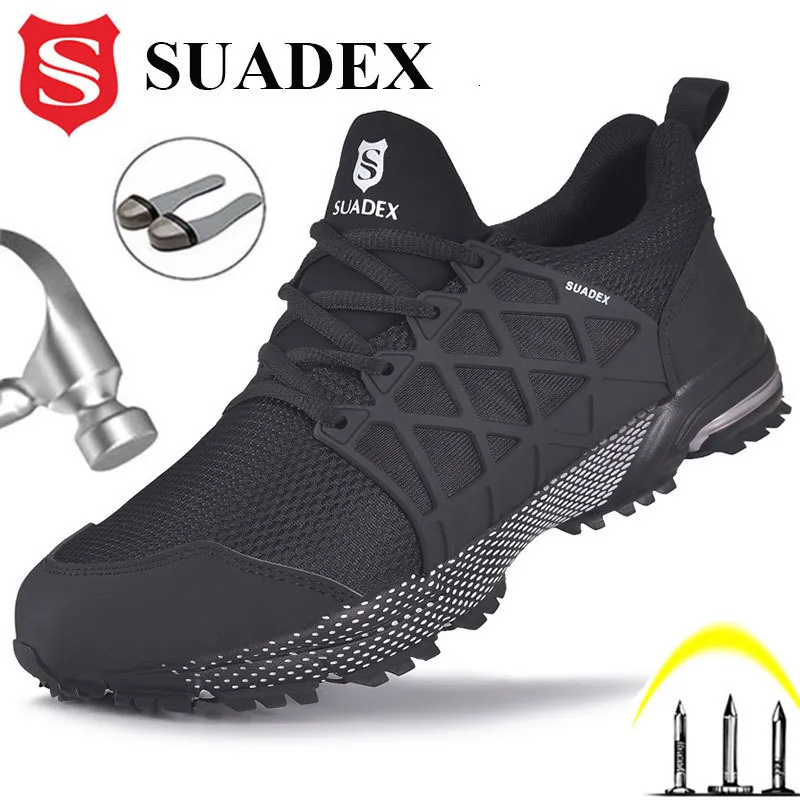 Dress Shoes Suadex Veiligheid Ademend stalen teen laarzen antismashing werk lichtgewicht mannen vrouwen sneaker eur maat 3748 230421