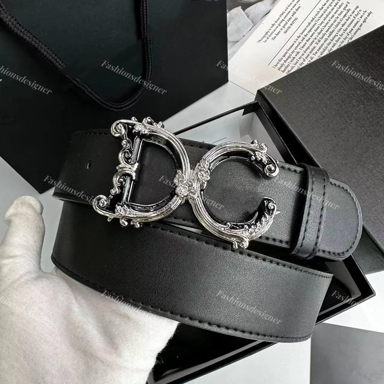 Kvinnorbältesbälten för kvinnor designer läderbälte med dubbla spännen kvinnors släta bälten ceinture homme äkta läder lyxbälte med fodralbälte