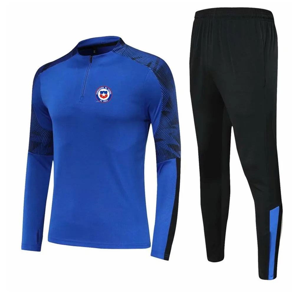 Squadra nazionale di calcio del Cile Tute da corsa per bambini Completi da uomo Tute da calcio all'aperto Home Kit Giacche Pantaloni Abbigliamento sportivo Escursionismo Socc2253