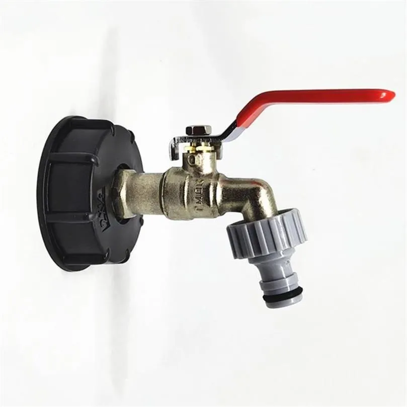 Watering Equipments IBC Tank Tap Fuel Adapter Brass Replacement Valve Fitting Parts For Home Garden Water Connectors Faucet 1PCS P2506