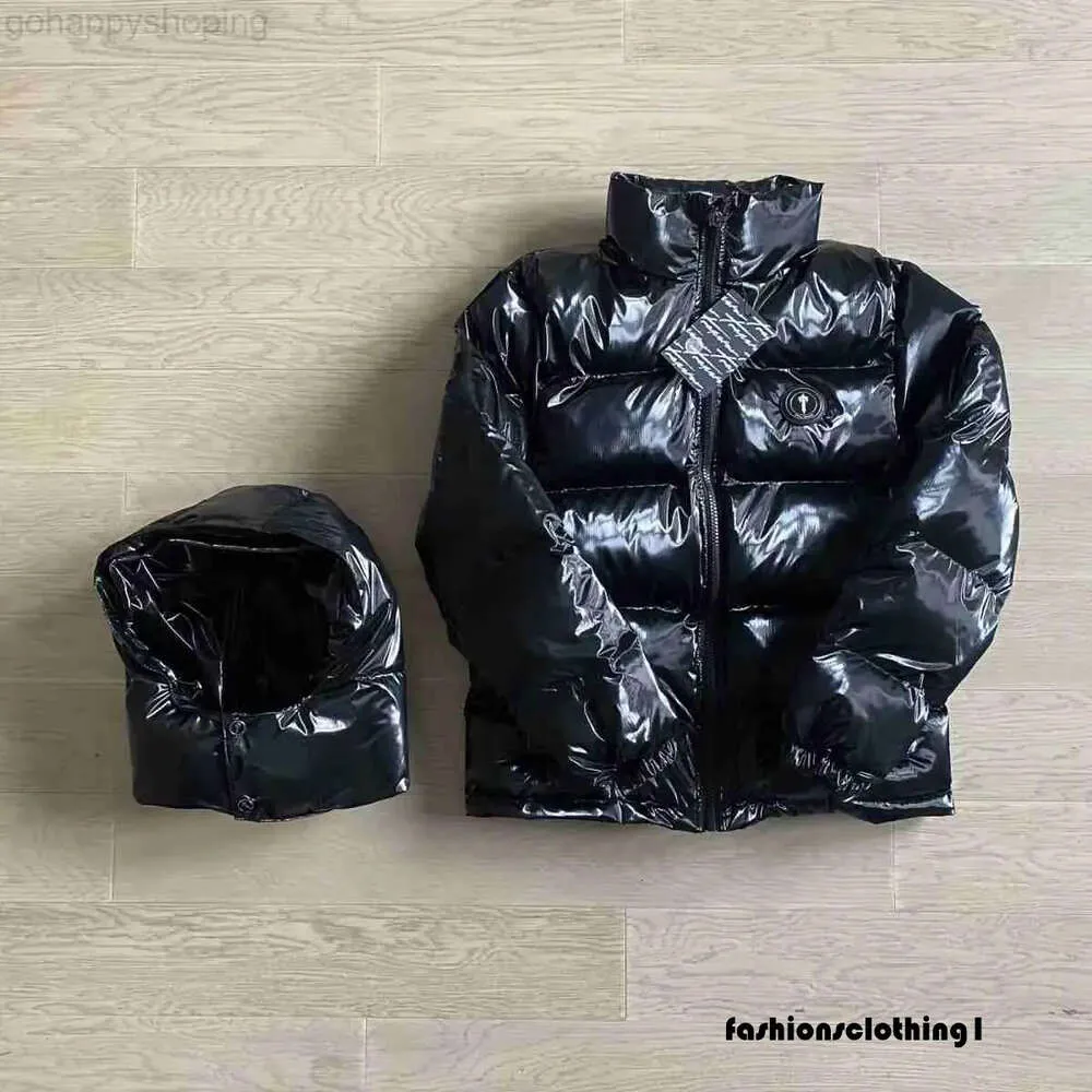 DHgate Mens Trapstar Down Parka Jacket Long Sleeve Hooded Thick Outwear Coats Padded Windproof Vest Apparel