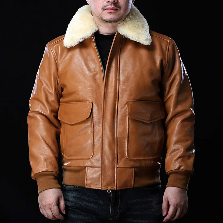 Mens leather flying jacket for cheap sale