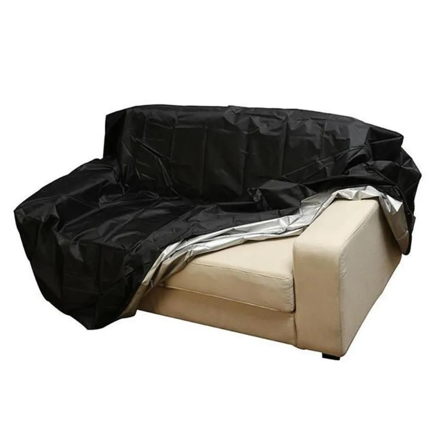 Ombre 2 3 4 sièges noir banc extérieur housse anti-poussière imperméable respirant jardin plusieurs spécifications disponibles 288Y