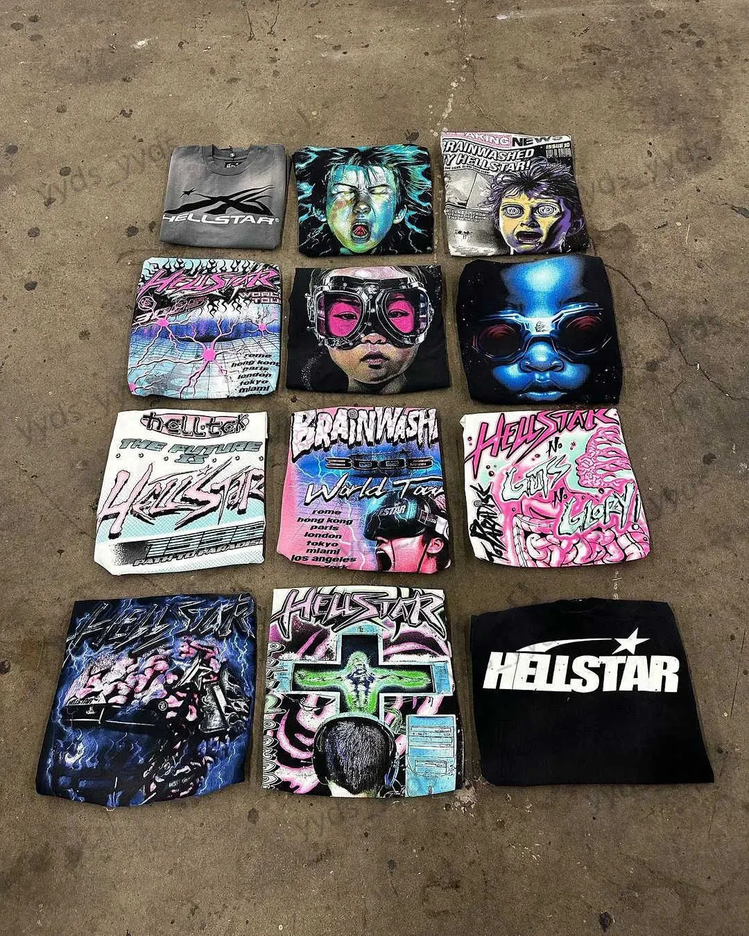 T-shirts hommes Hellstar America Vintage Wash T-shirt surdimensionné Gothic Hip Hop Imprimer T-shirts graphiques Hommes Y2K Harajuku Streetwear manches courtes T231122