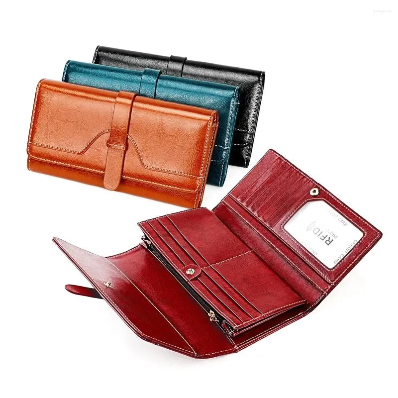 Plånböcker Kvinnors handväska stor tri-Fold Money Clip Fashion Style Mobilmynt Män och kvinnor Clutch Bag