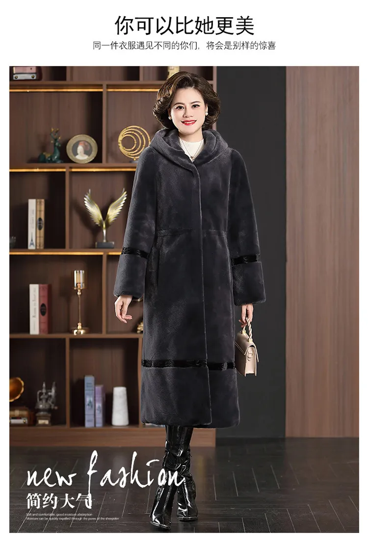 Real Fur Coat Sheep Shearing Fur Lamb Fur Coats Winter Coat Women