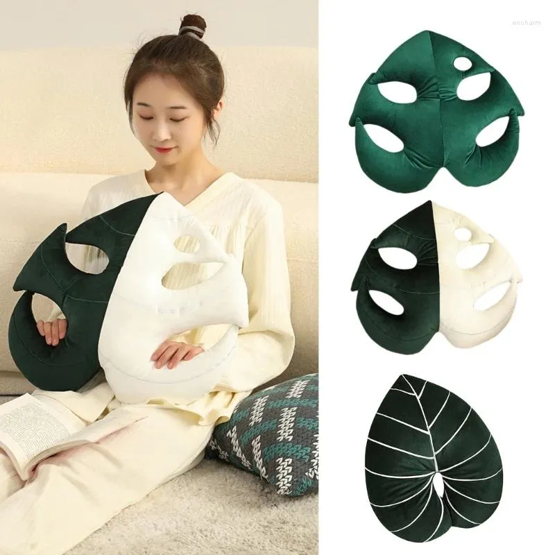 Pillow Green Leaf Throw Plush Realistic Leaves Seat Ornament For Home Dormitory Sofa Couch Decor S13 22 Drop