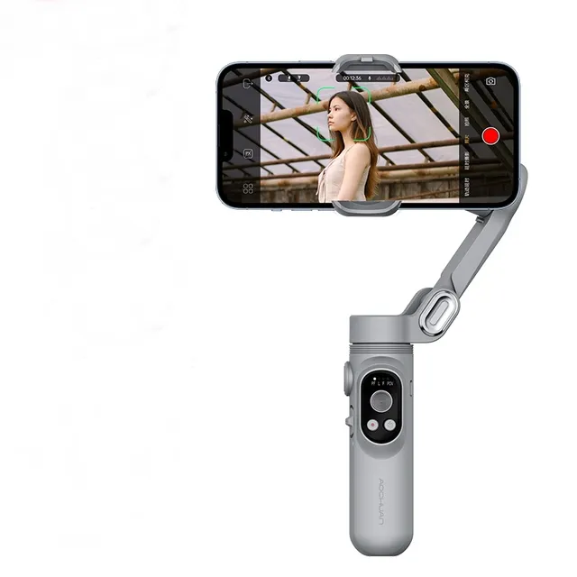 スマートフォンジンバルスタビライザー、Aochuan X Pro 3-Axis Phone Gimbal、Xiaomi iPhone 14 Pro Max、YouTube Tiktok Vlogビデオレコード用