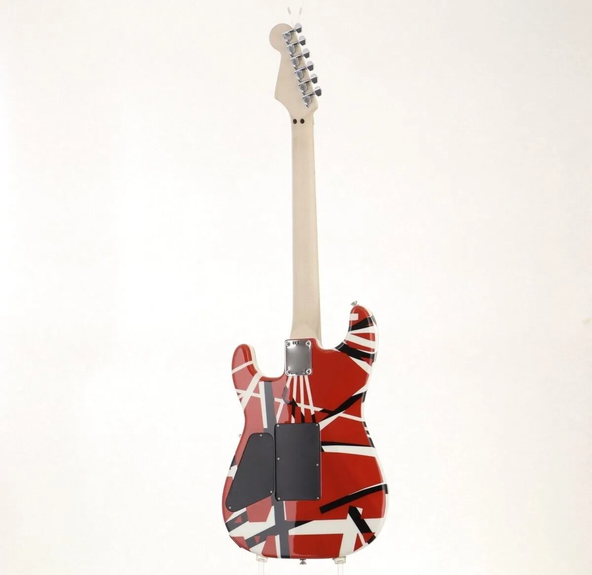 Guitare électrique Stripe Series rouge avec rayures noires en tilleul