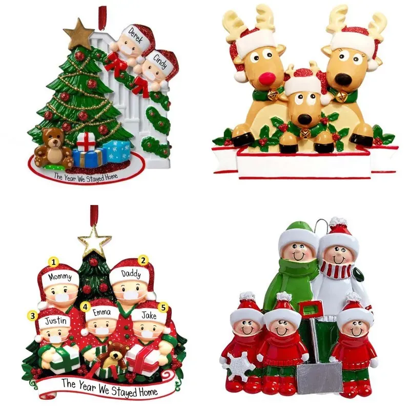 Weihnachten Familie Ornamente 2023 PVC Familie Freund Name Segen Weihnachtsgeschenke DIY Personalisierte Name Weihnachten Ornament