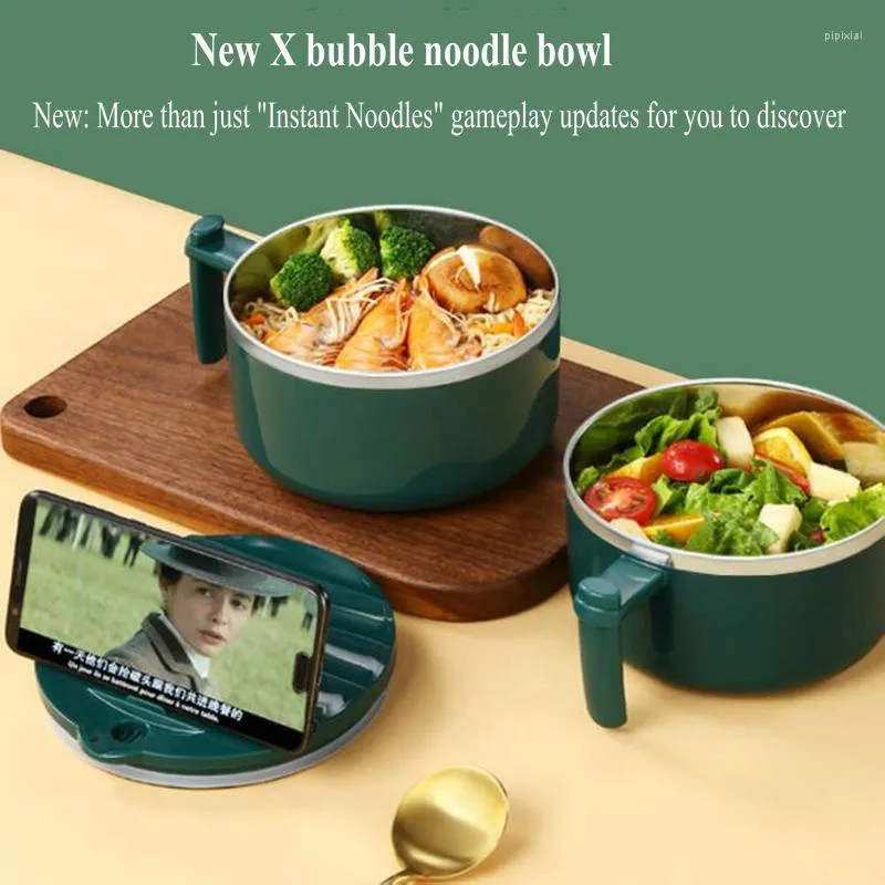 Bowls 304 Stainless Steel Foam Bowl Large Capacity Drain With Cover Japanese Style Salad Double Insulated Fast Cup