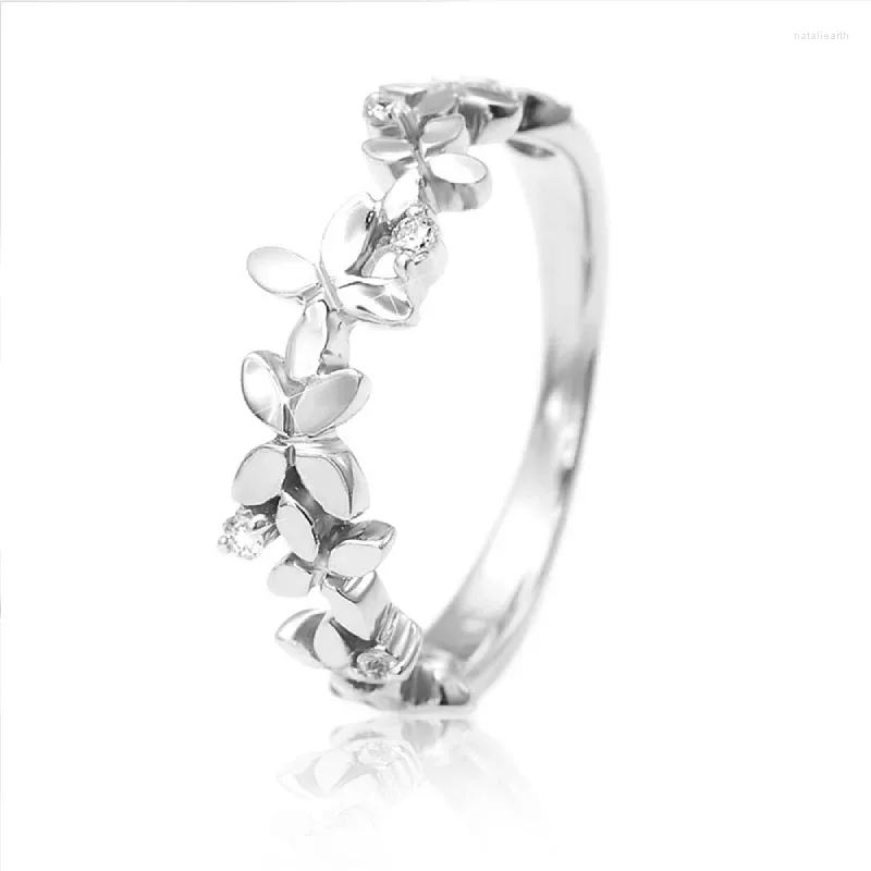 Cluster Rings Caoshi Chic Dainty Flower Ring Teen Girl Daily Wearable Finger Accessories Sweet Lady Fashion Jewelry for Engagement Ceremony