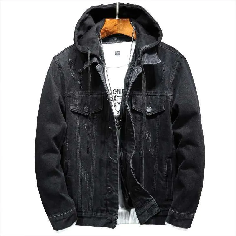 Men's Jackets Plus Size 5XL Casual Men's Denim Jacket Winter New Warm balck Lapel Outerwear Thicken Male Clothing Jean CoatL231122