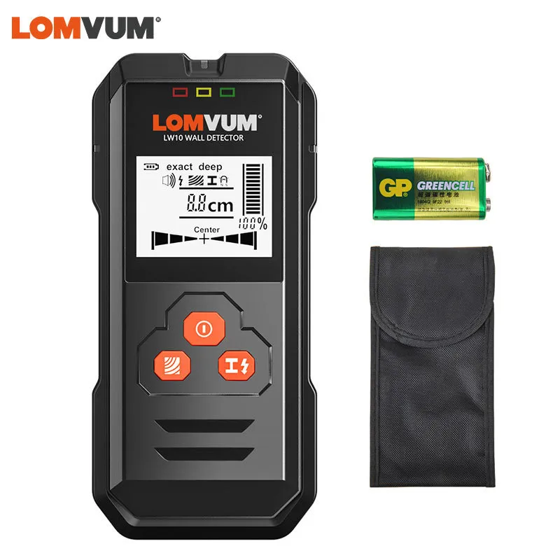 Industrial Metal Detectors LOMVUM Detector Backlit Black AC Wood Finder Cable Wires Depth TrackerUndeground Sturs Wall Scanner LCD HD Display Beep 230422