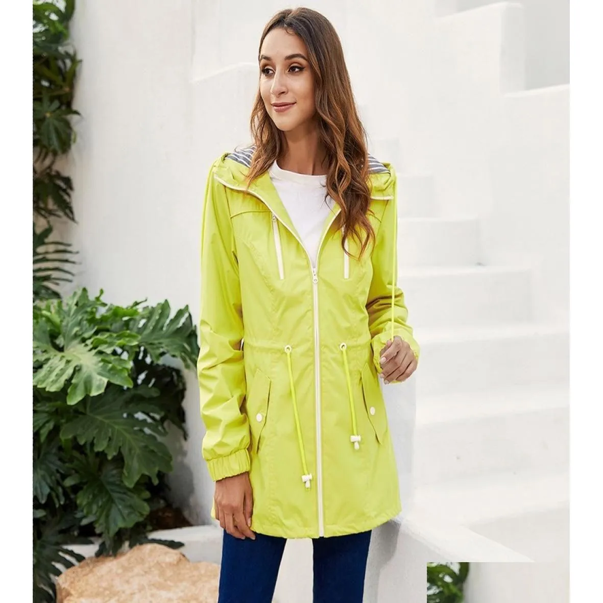 Rain -Coats Women039s Rainoat Outdoor Kurtka Płaszcz Kurtki turystyczne Windbreaker Blobel Kobiety płaszcze kobiet i upadku wodoodporne 203505604 Dr Dhrev