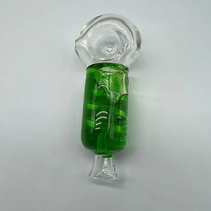 Glycerin Coil Glass Pipe Without Logo 4.5 Inch Smoking Water Pipes Freezable Dab Oil Rig Bongs