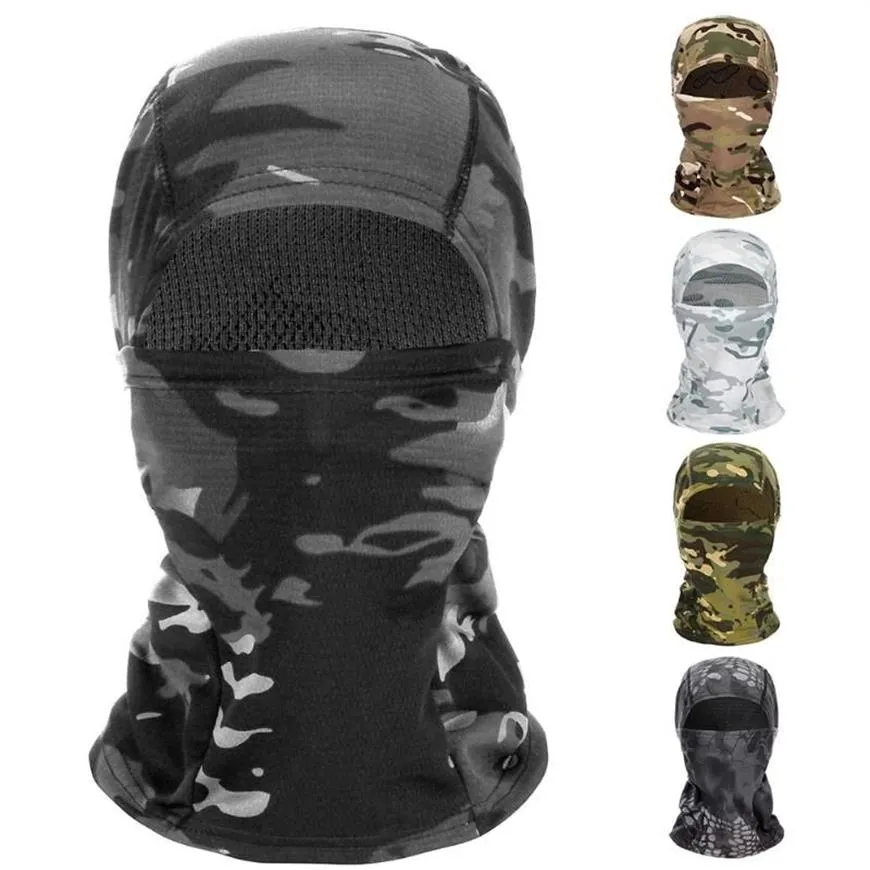 Kamuflaż Balaclava Full Face Mask do CS Wargame Cycling Hunting Army Bike Helmet Liner Cap Scarf3269