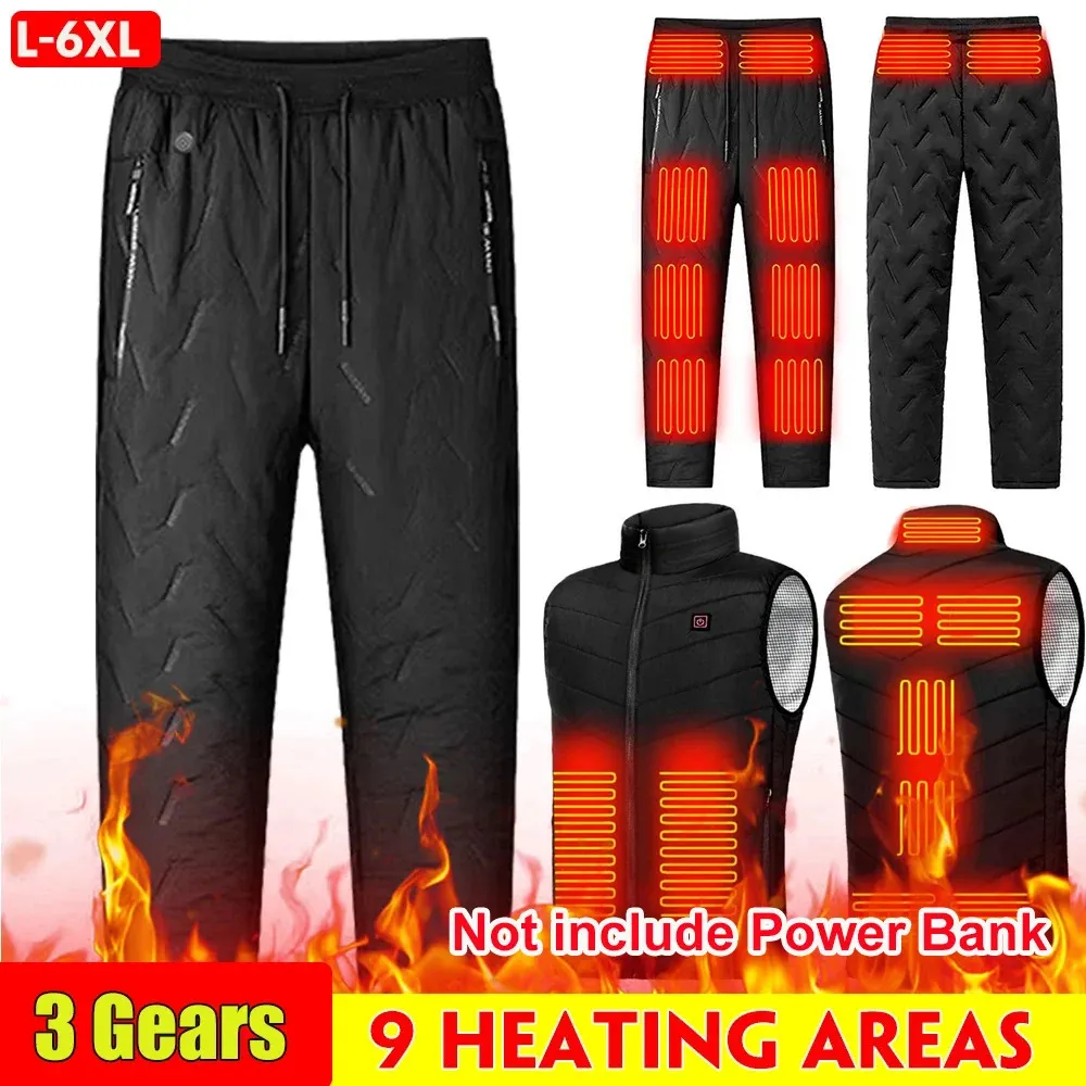 Men's Jeans Unisex Electric Heated Trousers 9/10 Heating Zones Electric Heated Vest Outdoor Camping Winter Electric Warmer Clothes 231122