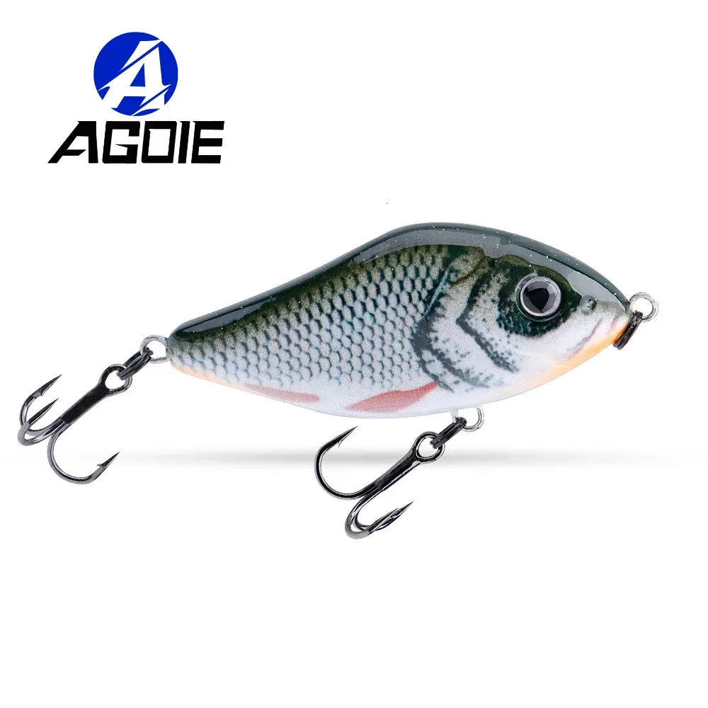 Fishing Hooks Agoie Sliders Jerkbait Lures Wobblers For Pike Bass Lure 60mm 13g Hard Bait Sinking Lipless Crankbaits Gear 231122