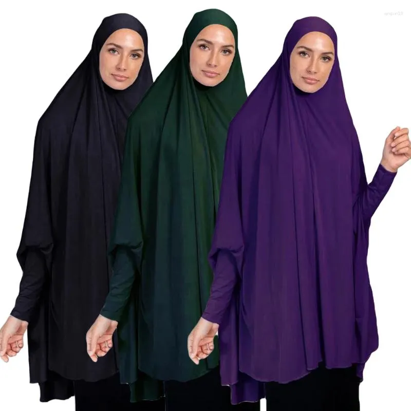 Vêtements ethniques Couverture complète Femmes musulmanes Robe de prière Niquab Longue écharpe Khimar Hijab Islam Grands vêtements Jilbab Ramadan Arabe Moyen