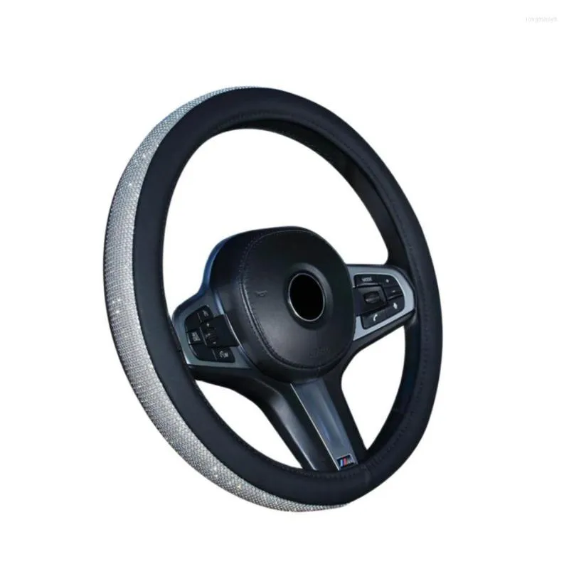 Steering Wheel Covers Bling Cover For Girl Car Handle Interior Decoration With Drill Universal 37-38cm