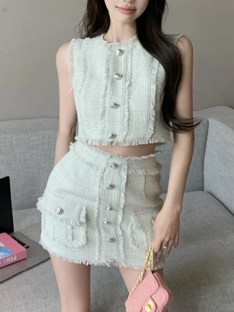 Two Piece Dress Set for Women Summer Tank Top and Knee-Length Skirt with  Zipper Closure from Dhgate Two Piece Dress - price 80.39