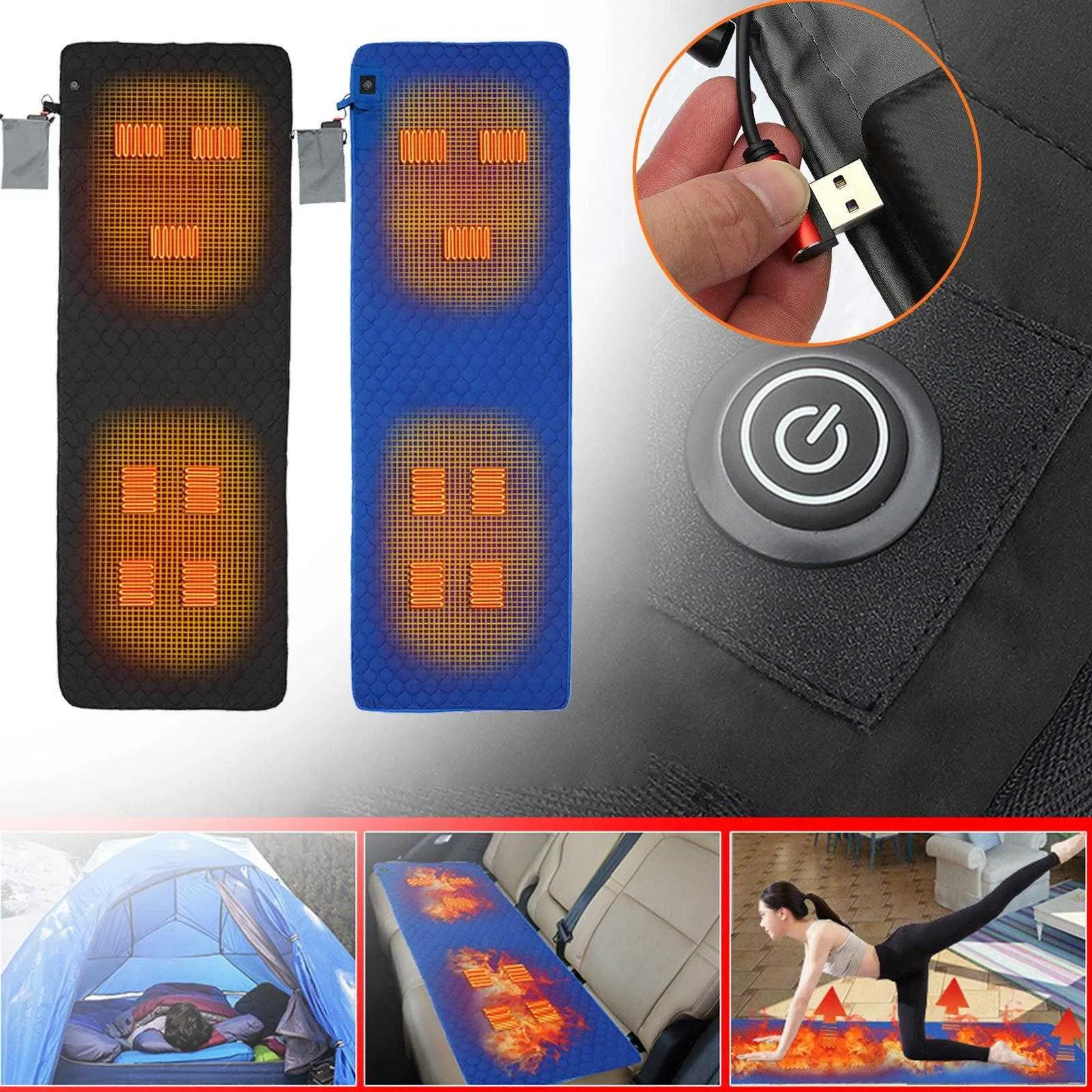 Camping top heating pad