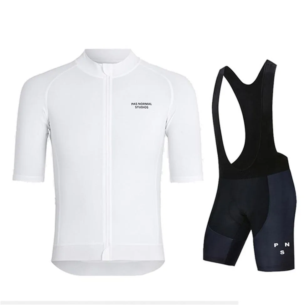 Cycling Jersey Sets PAS NORMAL STUDIOS Brand White PNS Summer Men's Sports Short Sleeve Shirt Mountain Bike Wear Ciclism 22092860