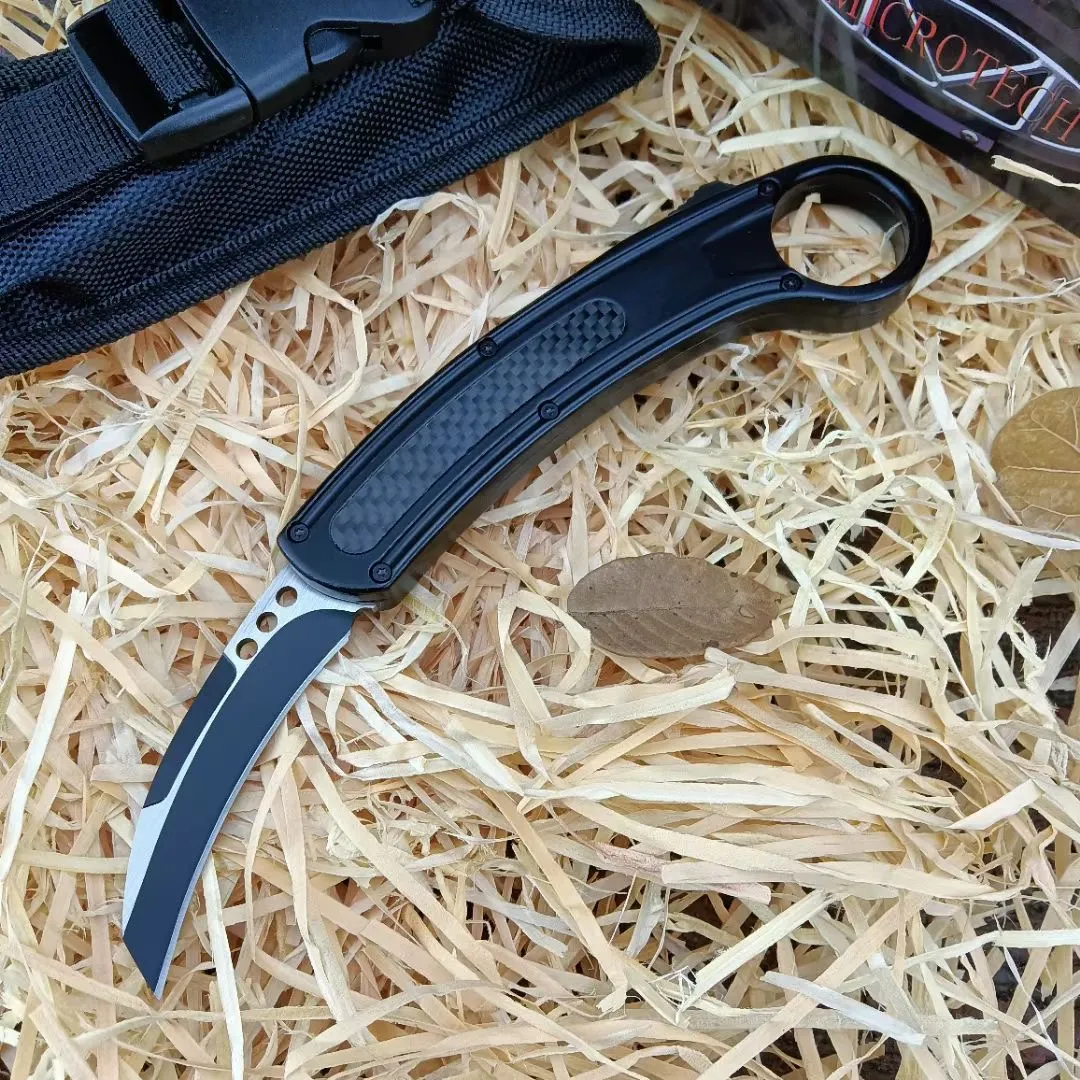 MICRO Karambits Automatic OTF Claw Knife 440C Blade Zinc Alloy Inlaid