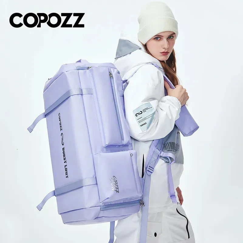 Strap Copozz Kadın Kayak Sırt Çantası Snowboard Torbası 55L Büyük Kapasiteli Su Geçirmez Botlar Ayarlanabilir 231122