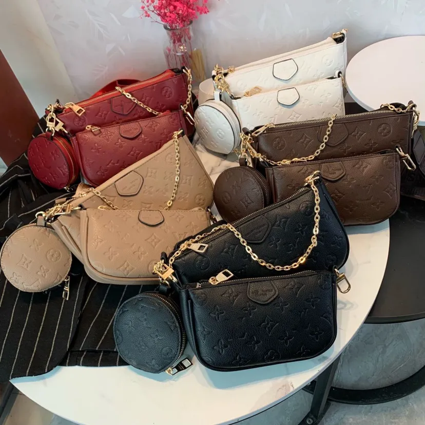 شحن مجاني للسيدات من الجلد الأصلي الكتف Bagatelle Bag Women Messenger Leather Handbag Bag Evening Beac Original Box