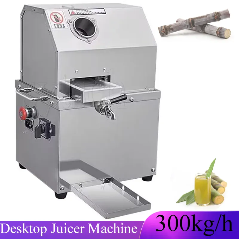 Electric Sugarcane Machine Desktop Vertical Commercial Juicer Stainless Steel Equipment