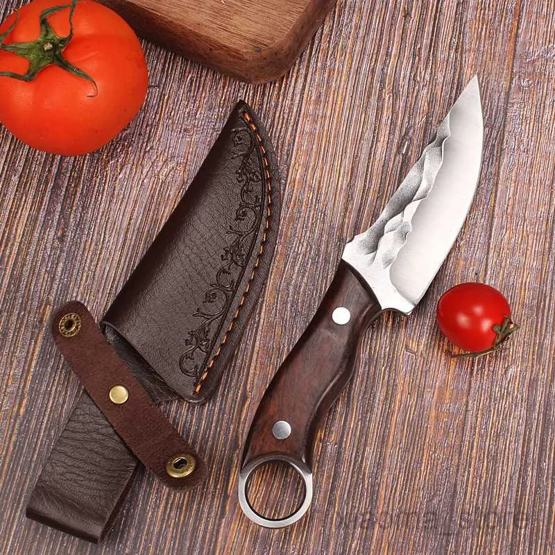 Campingjaktknivar Desossa Kök Knife 5CR15 Rostfritt stål Köttskärare Fruktskär kniv utomhus Portable Butcher Knife Camping Knife