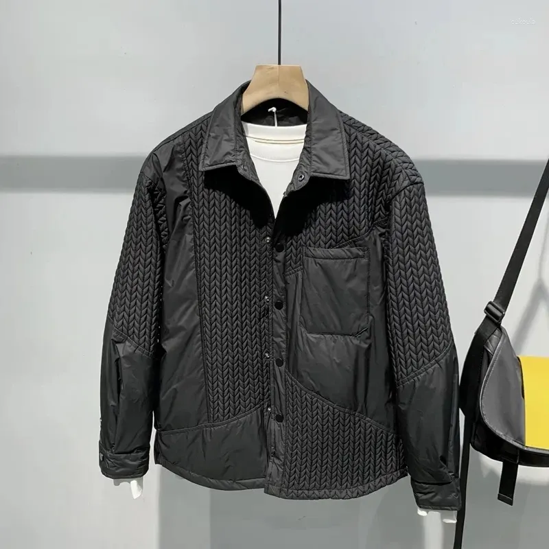 Kurtka męska kurtka japońska moda design design sens pszenica patchwork płaszcz jesienny zima 2023 Wysokiej jakości szczupła bawełna