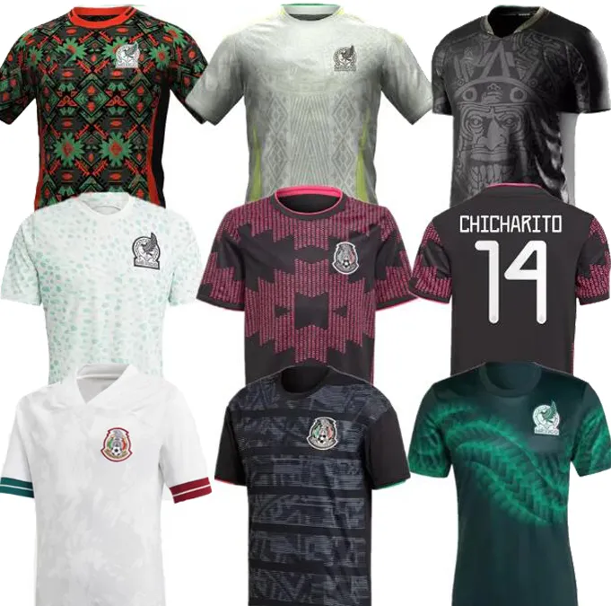 2023 2024 México camisa de futebol H. LOSANO CHICHARITO G DOS SANTOS RAUL 23 24 conjuntos de camisa de futebol masculino kit infantil uniforme mexicano