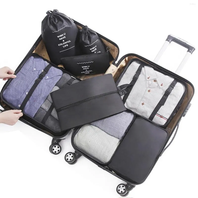 Comprar 8 unids/set para bolsas organizadoras de viaje, accesorios,  organizador de maletas, bolsa de lavado impermeable, bolsa organizadora de  ropa