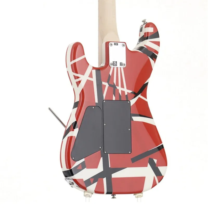 Guitare électrique Stripe Series rouge avec rayures noires en tilleul